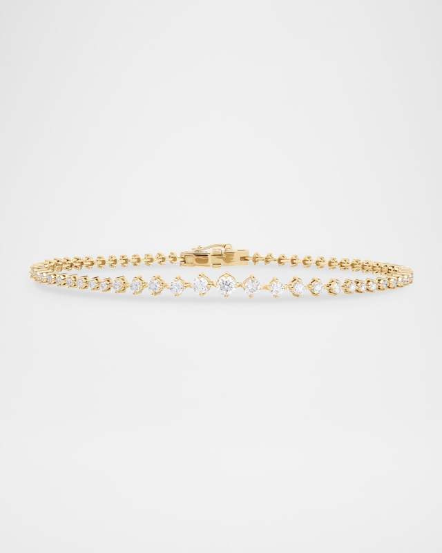 Flawless Graduating Diamond Tennis Bracelet